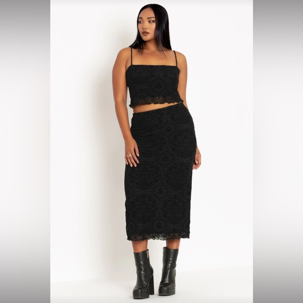 Enchantment SET: Sheer Cropped Cami & Sheer Midaxi Tube Skirt